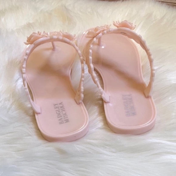 Badgley Mischka Light Pink Bali Jelly Flip Flops - Picture 4 of 8